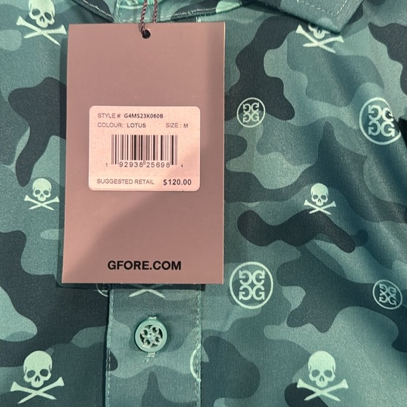 GFORE G/Fore Icon Camo Lotus Polo Shirt - Picture 6 of 6